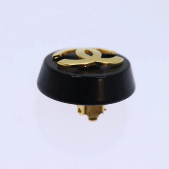 AUTHENTIC CHANEL COCO Mark Earring metal Gold CC - Picture 3 of 16